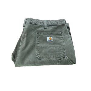 Carhartt Work Pants B324 ARG Green Men’s Size 42x32 Relaxed Fit Carpenter